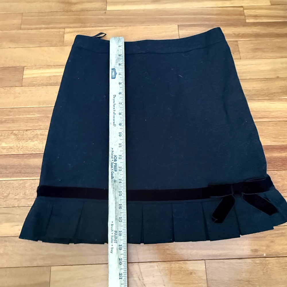 Vtg Banana Republic Y2K Mini Skirt Women 4 Wool Velvet Bow Pleated Coquette Chic - Picture 10 of 10